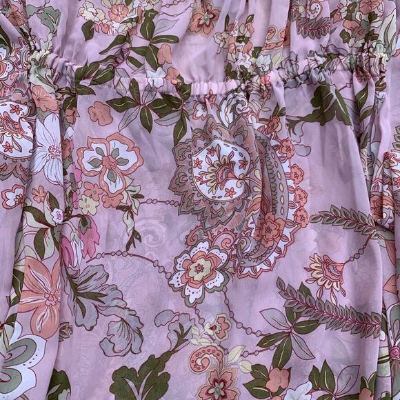 SOHO JEANS NY&CO PINK FLORAL TOP SIZE XS - Picture 11 of 11